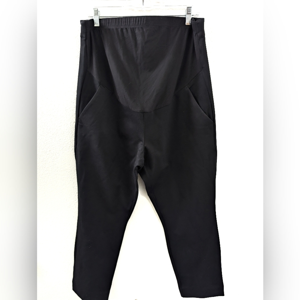 Seraphine The Work Edit Pomte Knit Trouser Pants 12 Black Straight Leg Maternity